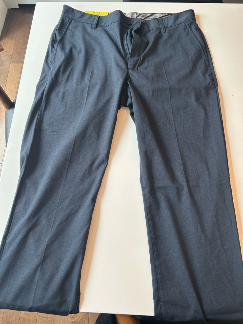 Ted Baker Navy Blue Dress Trousers with Pink Trim